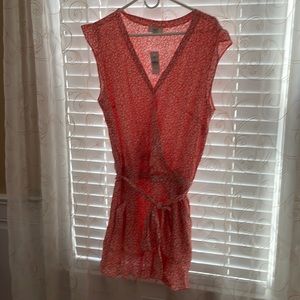 Loft wrap romper with pockets.